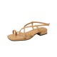 Mid Heel Fashion Thong Sandals For Womens