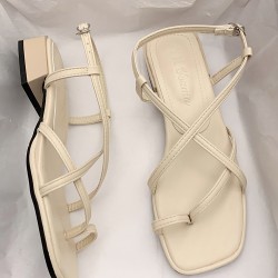 Mid Heel Fashion Thong Sandals For Womens