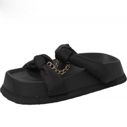 New Outer Wear Retro Platform Sandals With Black