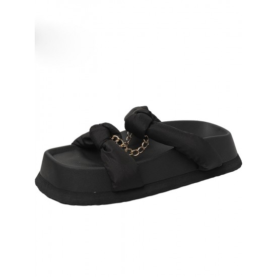 New Outer Wear Retro Platform Sandals With Black